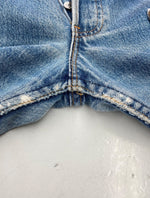 バウワウ BOWWOW REMAKE DENIM PANTS リメイク デニム パンツ 再構築 ボタンフライ ジャージ ジーンズ ズボン 青 黒 無地 BW1801-WLP デニム ブルー Mサイズ 104MB-159