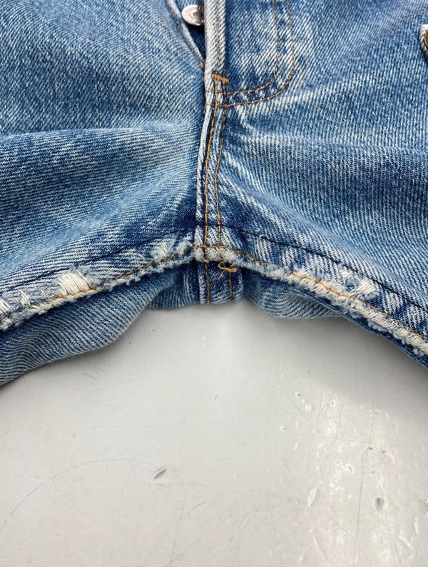 バウワウ BOWWOW REMAKE DENIM PANTS リメイク デニム パンツ 再構築 ボタンフライ ジャージ ジーンズ ズボン 青 黒 無地 BW1801-WLP デニム ブルー Mサイズ 104MB-159
