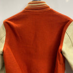 【曜日割引対象外】 マッコイ McCOY SPORTSWEAR 旧タグ 袖レザー ウール スタジャン  ジャケット オレンジ 36サイズ 201MT-4647 VB