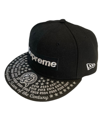 シュプリーム SUPREME 21AW Undisputed Box Logo New Era ニューエラ コラボ 帽子 メンズ帽子 キャップ ブラック 101hat-106