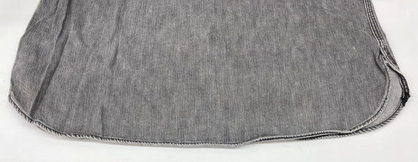 ダブルアールエル RRL 90s 三ツ星タグ ブラックデニム SHIRT シャンブレー ステンカラー フロントボタン チンスト 猫目ボタン ヴィンテージ VINTAGE GRAY 灰色 長袖シャツ 無地 グレー Mサイズ 104MT-1953