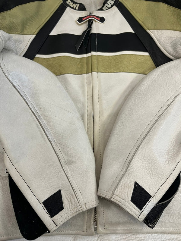 クシタニ KUSHITANI レザージャケット バイカースタイル バイカージャケット レーシングジャケット 白 ジャケット ホワイト 101MT-5226