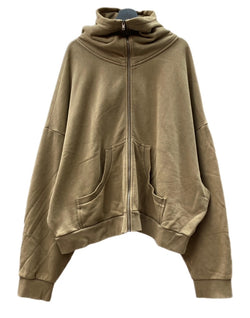 エンタイアスタジオ entire studios FULL ZIP HOODIE フル ジップ フーディー ジップアップ パーカー スウェット 茶 パーカ 無地 ブラウン XLサイズ 104MT-2110