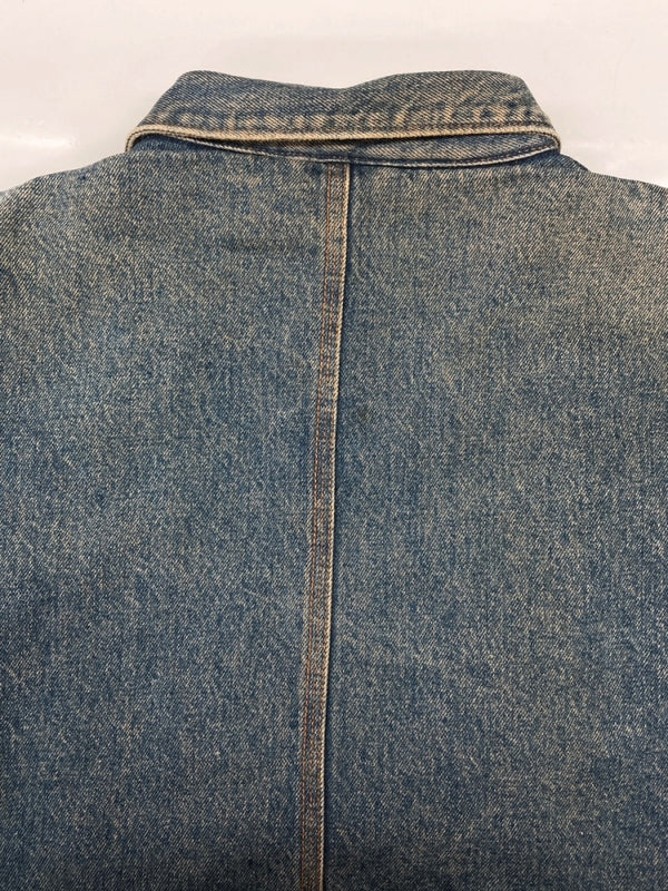 ラルフローレン RalphLauren 80s 90s DENIM JACKET デニム ジャケット 裏地ブランケット ボタン Gジャン アウター インディゴ 青 ジャケット 無地 ブルー Lサイズ 104MT-2067