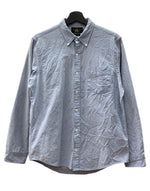 ダブルアールエル RRL BUTTONDOWN OXFORD SHIRT ボタンダウン オックスフォード シャツ 長袖 インパクト21 Ralph Lauren 青 HS-RL-HM-4684 長袖シャツ 無地 ブルー Mサイズ 104MT-2248