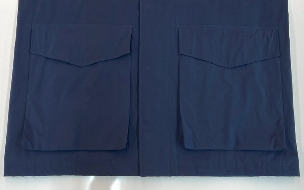 エイトン ATON 23SS VENTILE SUEDE STAND FIELD COAT フィールド コート ジップアップ アウター ジャケット 紺 7055505 サイズ 02 ジャケット 無地 ネイビー 104MT-1627