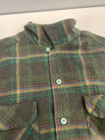 ペンドルトン PENDLETON 60's 60年代 WOOL ウール チェックシャツ ボードシャツ ネルシャツ 開襟 オープンカラー ボックス vintage ヴィンテージ 長袖シャツ グリーン Mサイズ 101MT-4125
