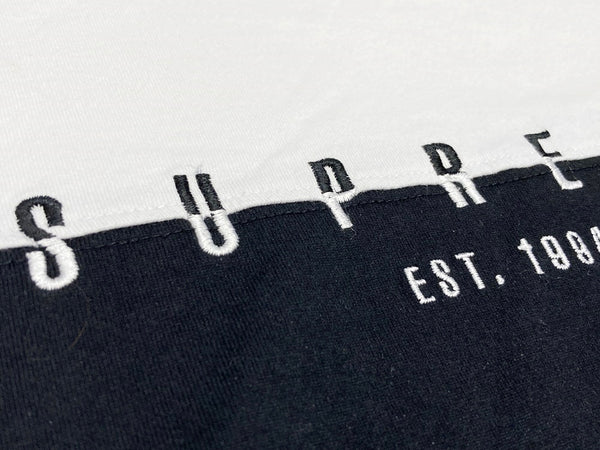 シュプリーム SUPREME Split Logo S/S Top Black 18FW 半袖 黒 白 Tシャツ ロゴ ブラック Lサイズ 101MT-2124