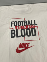 ナイキ NIKE 90's 90年代 FOOTBALL IS IN MY BLOOD アナトミカル 臓器 アメリカ製 MADE IN USA VINTAGE ヴィンテージ Tシャツ ホワイト Lサイズ 101MT-4961