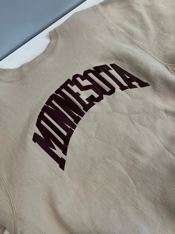 チャンピオン Champion 90s～ ヴィンテージ vintage 刺繍タグ リバースウィーブ REVERSE WEAVE MINESOTA USA製 アメリカ製 XL スウェット ベージュ LLサイズ 101MT-4476