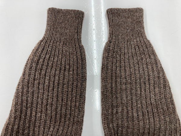 エコッセ Niffi ECOSSE Harris Tweed ハリスツイード ニット 英国製 くるみボタン カーディガン チェック ブラウン XSサイズ 104MT-2257