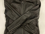 バーバリー Burberry BLACK LABEL ブラックレーベル ライダースジャケット レザージャケット 本革 羊革 黒 D1F06-259-09 ジャケット ブラック Lサイズ 101MT-3388