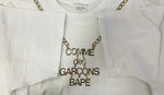 アベイシングエイプ A BATHING APE COMME des GARCONS コラボ Tシャツ ホワイト XLサイズ 201MT-4800