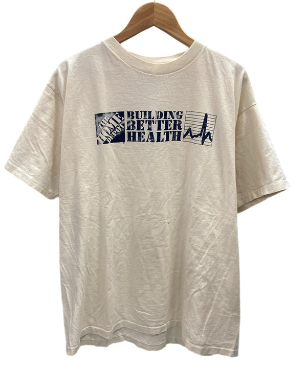 ヴィンテージ Vintage 企業Tシャツ THE HOME DEPOT US古着 生成り系カラー 袖シングル XL Tシャツ プリント ベージュ LLサイズ 101MT-2567