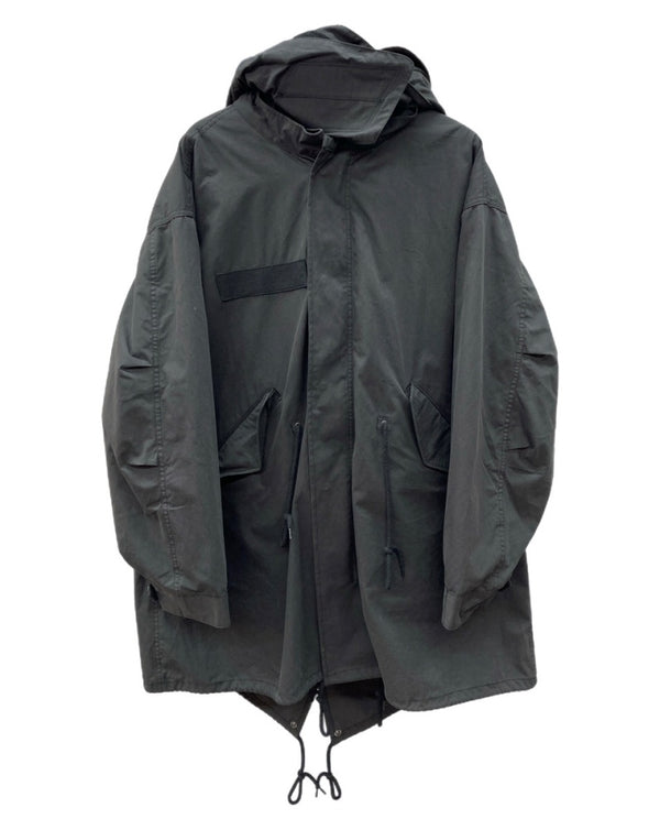 ヒューストン HOUSTON M-65 PARKA JACKET ライナー フード 取り外し可能 フィッシュテール 黒 5465 7080/0414 ジャケット 無地 ブラック 104MT-2310