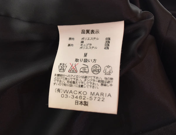 ワコマリア WACKO MARIA アンコンベルト ツイル 刺繍 バックロゴ ベスト ベスト ブラック Mサイズ 103MT-2751