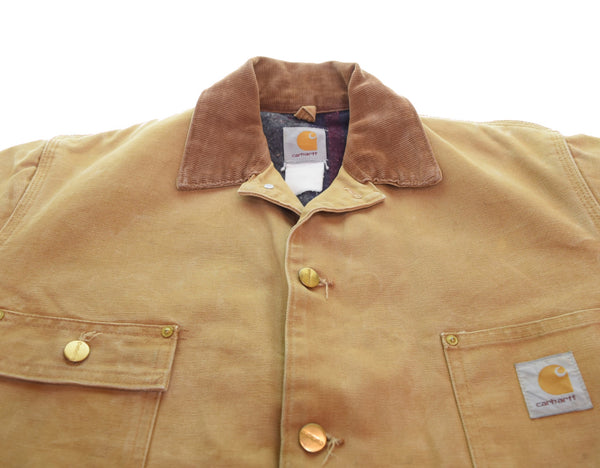 カーハート Carhartt 90s michigan chore coat ミシガンチョアコート ダックカバーオール ジャケット ベージュ 103MT-3308