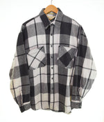 ビックマック BIG MAC × セントジョンズベイ St John's Bay Flannel フランネル ネル シャツ 80's 80年代 80s ホワイト × ブラック 長袖シャツ ホワイト Lサイズ 103MT-2941