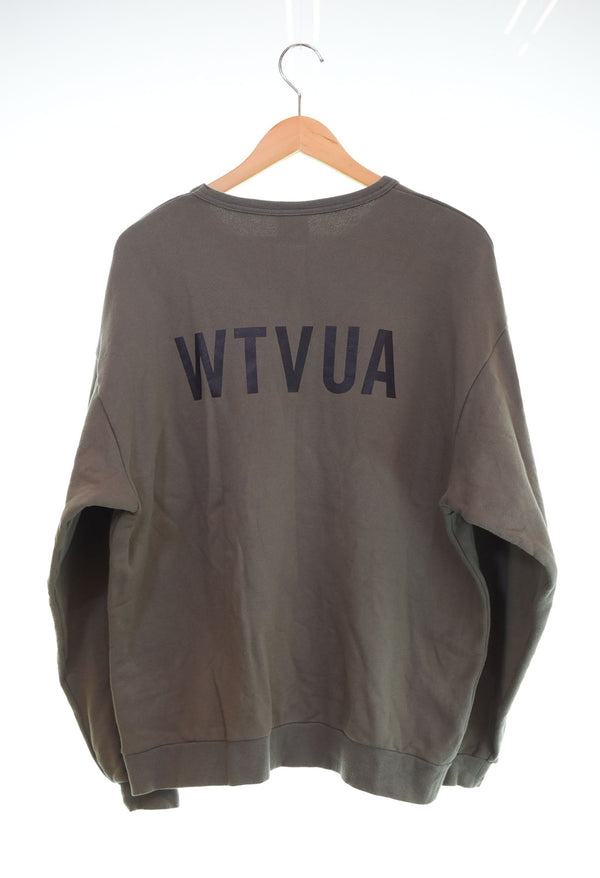 ダブルタップス WTAPS WTVUA クルーネックスウェット ロゴプリント 4 スウェット カーキ 103MT-2889