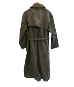 バブアー Barbour 90's 90年代 3ワラント TRENCH COAT トレンチコート ワックス コットン オイルドジャケット ロングコート VINTAGE ヴィンテージ A600 102cm コート カーキ 101MT-5455