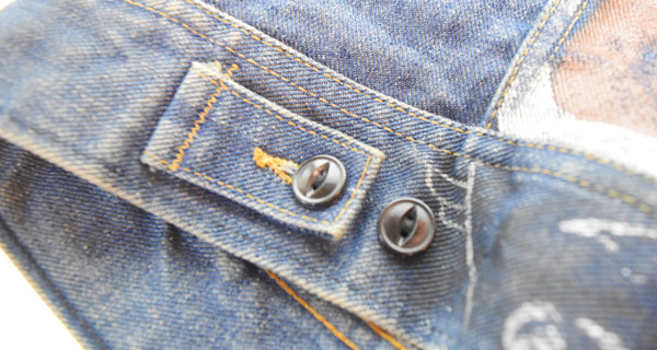 リー Lee BLACK SABBATH ブラックサバス バンド 袖きり ヘヴィメタル デニムベスト  ベスト ブルー 103MT-3370