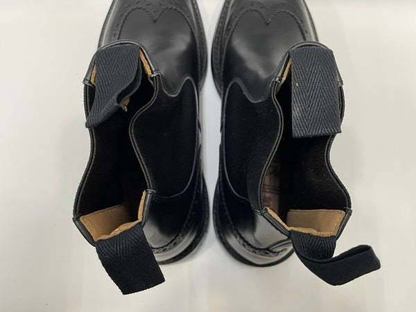 トリッカーズ Trickers コマンドソール ウイングチップ サイドゴア ブーツ グッドイヤーウェルト製法 275413 メンズ ブラック UK8 26.5cm 601sh-44