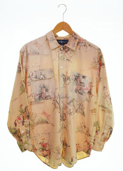 ラルフローレン RalphLauren 90s 総柄シャツ ロデオ柄 カウボーイ柄 猫目ボタン 10 長袖シャツ マルチカラー 103MT-2598