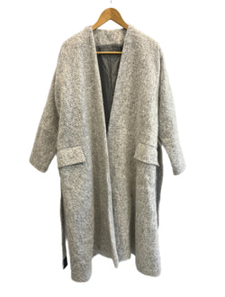 ディウカ divka モヘア混 ロングコート DK14-11-C02 コート グレー サイズ2 101LT-241