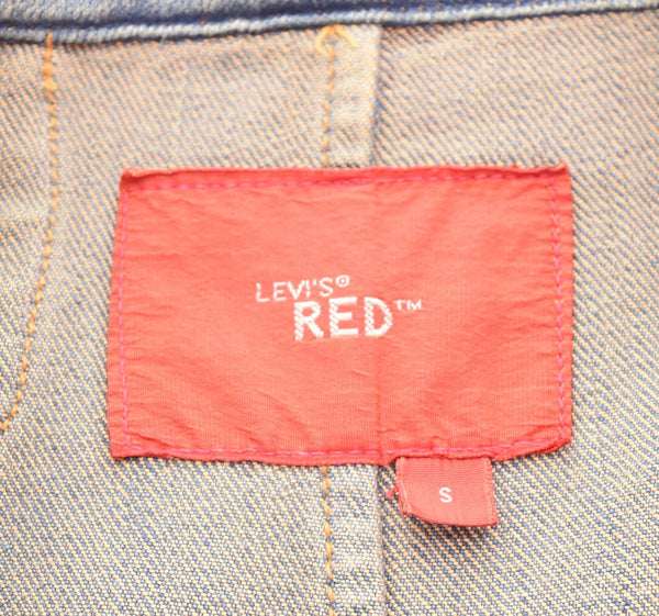 リーバイス Levi's RED リーバイスレッド 初期 2002年製 名作 Guys Warped Coat デニム ワープド コート テーラード  MADE IN TUNISIA WPL-423 ジャケット ブルー Sサイズ 103MT-2247