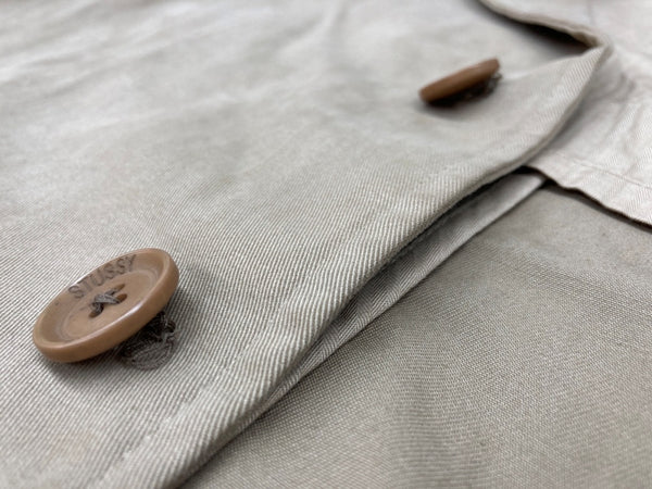 ステューシー STUSSY Tailored Jacket テーラード ジャケット フォーマル スーツ 茶 ジャケット 無地 ベージュ Lサイズ 104MT-1844