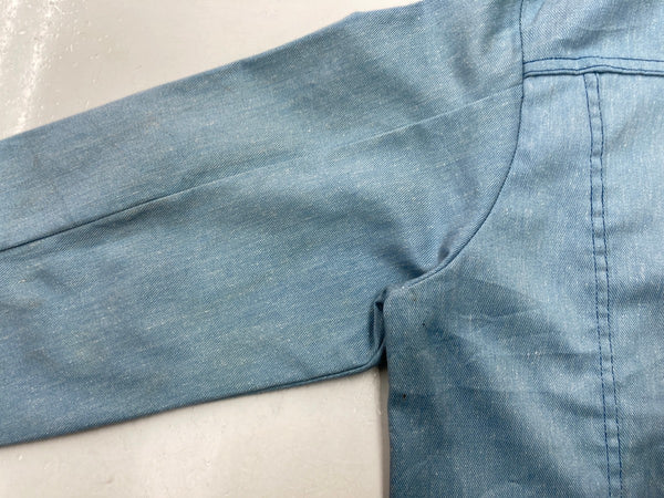 ヴィンテージ vintage 70s 70年代 SEARS コットン トラッカージャケット ワークジャケット 水色 ジャケット 無地 ブルー 104MT-1353