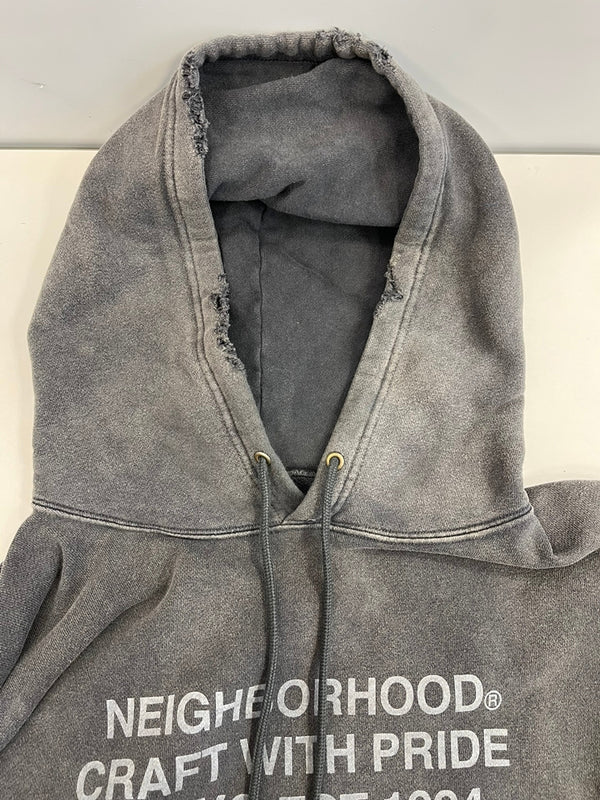 ネイバーフッド NEIGHBORHOOD avage Sweatparka 伊勢丹限定 サベージスウェットパーカ パーカー ヴィンテージ加工 ダメージ加工  2320KNH-CSM02S パーカ グレー Lサイズ 101MT-4550