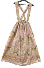 ピンクハウス PINKHOUSE 24SS スイセン プリント スカート 吊りスカート 水仙 ブーケ 花束 ストライプ リボン PINK A2141FSY101 ワンピース 花・植物 ピンク 104LT-205