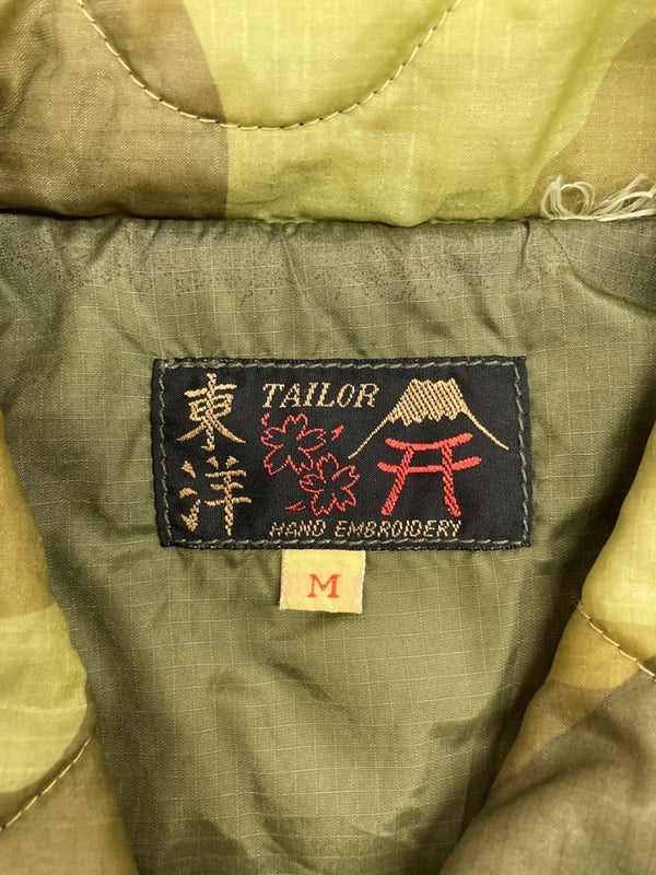 テーラー東洋 TAILOR TOYO SOUVENIR JACKET VIETNAM MAP ベトナム ジャケット ベトジャン マップ ジップアップ 刺繍 緑 ジャケット カモフラージュ・迷彩 グリーン Mサイズ 104MT-1716