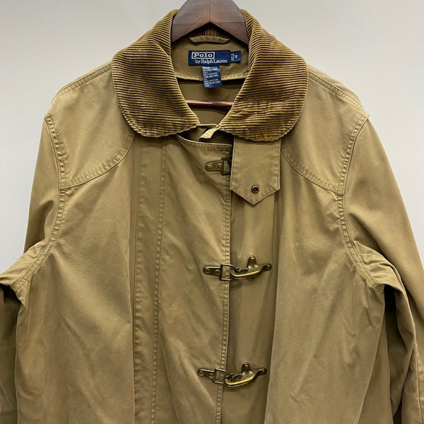 【曜日割引対象外】 ラルフローレン POLO RALPH LAUREN 90's レザー切り替え ファイヤーマン コート ベージュ Mサイズ 201MT-3852 VB