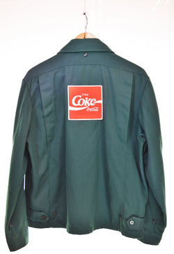 ヴィンテージ Vintage 70s USA製 ワッペン ジップアップCoca-Cola Coke コカコーラ ワークジャケット 42 ジャケット グリーン 103MT-3329