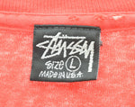 ステューシー STUSSY 初期黒タグ 80s ラスタサークル Made in USA 80's ラスタロゴ USA製 Tシャツ レッド Lサイズ 103MT-3255