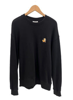"メゾンキツネ  MAISON KITSUNE SPEEDY FOX COMFORT SWEATSHIRT スピーディ フォックス パッチ コンフォート スウェットシャツ MM00313KM0321 XL スウェット ブラック LLサイズ 101MT-4244 "