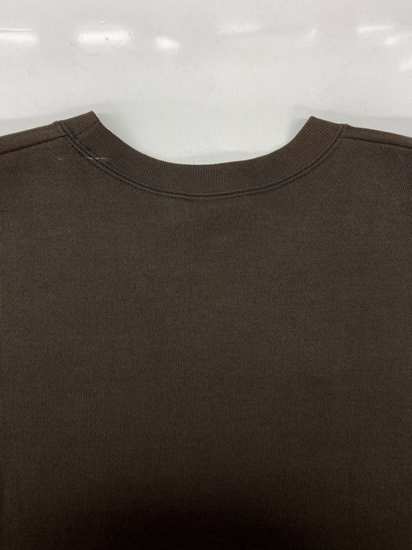 ナイキ NIKE 90s CREWNECK SWEATSHIRT クルーネック スウェット デッドストック USA製 トレーナー プリント AJ 茶 660045 スウェット ロゴ ブラウン Lサイズ 104MT-1702