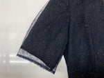 カエン Kaene ラメ ミックス エアリー ドレス DRESS チュール レース オーガンジー オケージョン 結婚式 フォーマル NAVY 紺 100955 ワンピース ネイビー SIZE36 104LT-215
