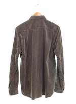 コムデギャルソン COMME des GARCONS SHIRT  ベロアシャツ Made in FRANCE フランス製 FW09109 長袖シャツ ブラウン Mサイズ 103MT-3356