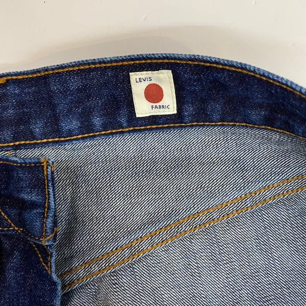 【曜日割引対象外】 リーバイス Levi's WIDE PLEAT CROP バギー ワイドパンツ blue tab デニム ブルー W32サイズ 201MB-856 VB