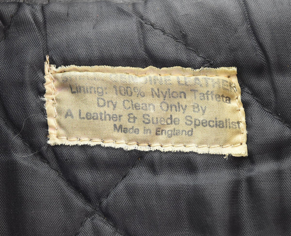 ヴィンテージ Vintage 80s 鋲ジャン ダブルライダースジャケット Made in England 80's パンク スタッズカスタム ロンジャン 英国製 ジャケット ブラック 103MT-3453