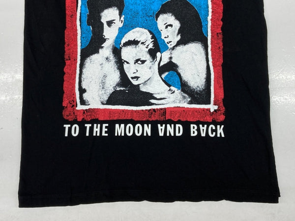 サンローラン Saint Laurent 17SS TO THE MOON AND BACK TEE プリント Tシャツ 半袖 カットソー 黒 466907 YB1FT Tシャツ プリント ブラック XSサイズ 104MT-1598