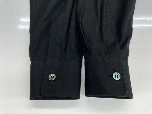 コムデギャルソン COMME des GARCONS コムコム 21SS 2020年製 バックオープン リボン ブラウス SHIRT BLOUSE RIBBON コットン 日本製 BLACK 黒 RG-B006 長袖シャツ 無地 ブラック XSサイズ 104LT-247