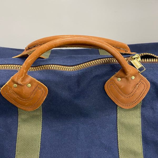 【曜日割引対象外】 エルエルビーン L.L.Bean 80's 90's DUFFLE boston bag レザー バッグ メンズバッグ ボストンバッグ ネイビー 201goods-698 VB