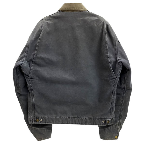 【曜日割引対象外】 カーハート Carhartt 00's デトロイトジャケット 裏地チェック USA製 ジャケット ブラック XLサイズ 201MT-4755 VB