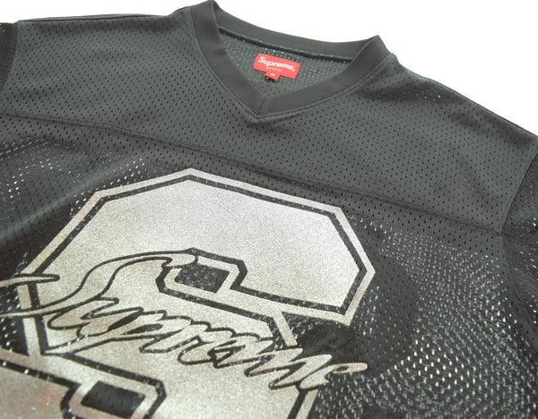 シュプリーム SUPREME  20SS Glitter Football Top グリッター ロゴ メッシュ フットボール トップ Tシャツ ブラック Mサイズ 103MT-3339