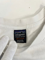 パタゴニア PATAGONIA 90s Vintage ヴィンテージ USA製 フィッツロイ山プリントTee 白 Tシャツ ホワイト Mサイズ 101MT-4731