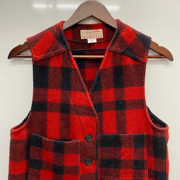 【曜日割引対象外】 フィルソン FILSON マッキーノ ウールベスト USA製 20004P ベスト レッド Sサイズ 201MT-4546 VB